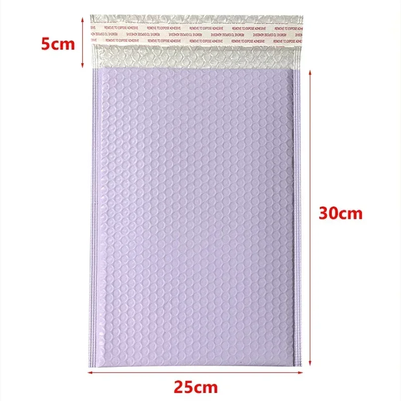 Big Size 20pcs Pack Bubble Mailers Purple Packing Bags Self-Sealing Filled Envelope Shipping Packaging Anti-Fall Protection