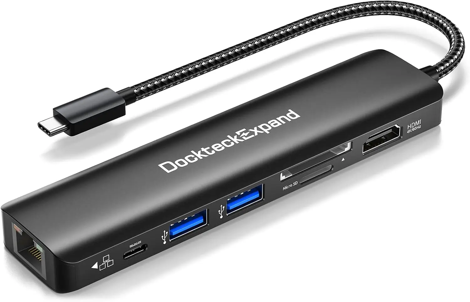 

USB-хаб 7-в-1 с портами 4K HDMI, Ethernet, 100W PD, USB 3.0 и кардридером для MacBook, iPad, Dell