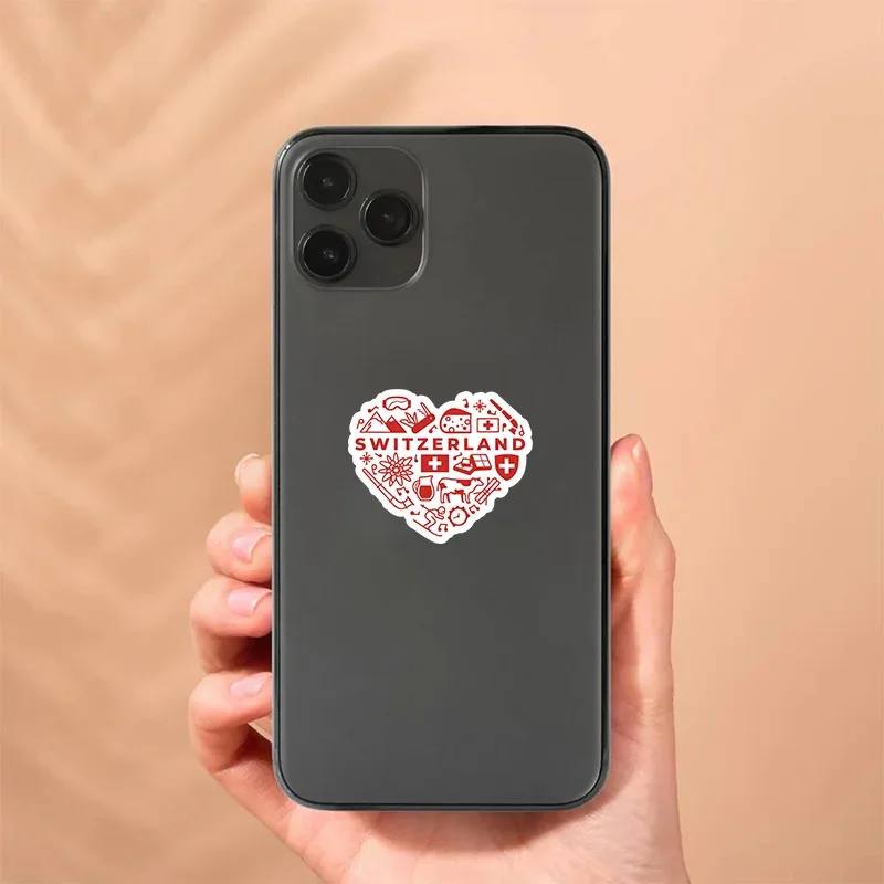 

1 шт. виниловая наклейка в швейцарском стиле, тематическая наклейка для любителей путешествий, водонепроницаемая декоративная наклейка для багажа, автомобиля и в подарок друзьям