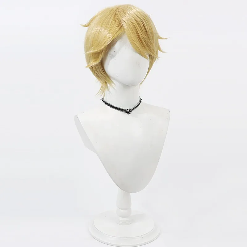 Identidade V Posteiro cosplay peruca amarelo dourado espetado diariamente masculino raízes provocadas presente de Halloween