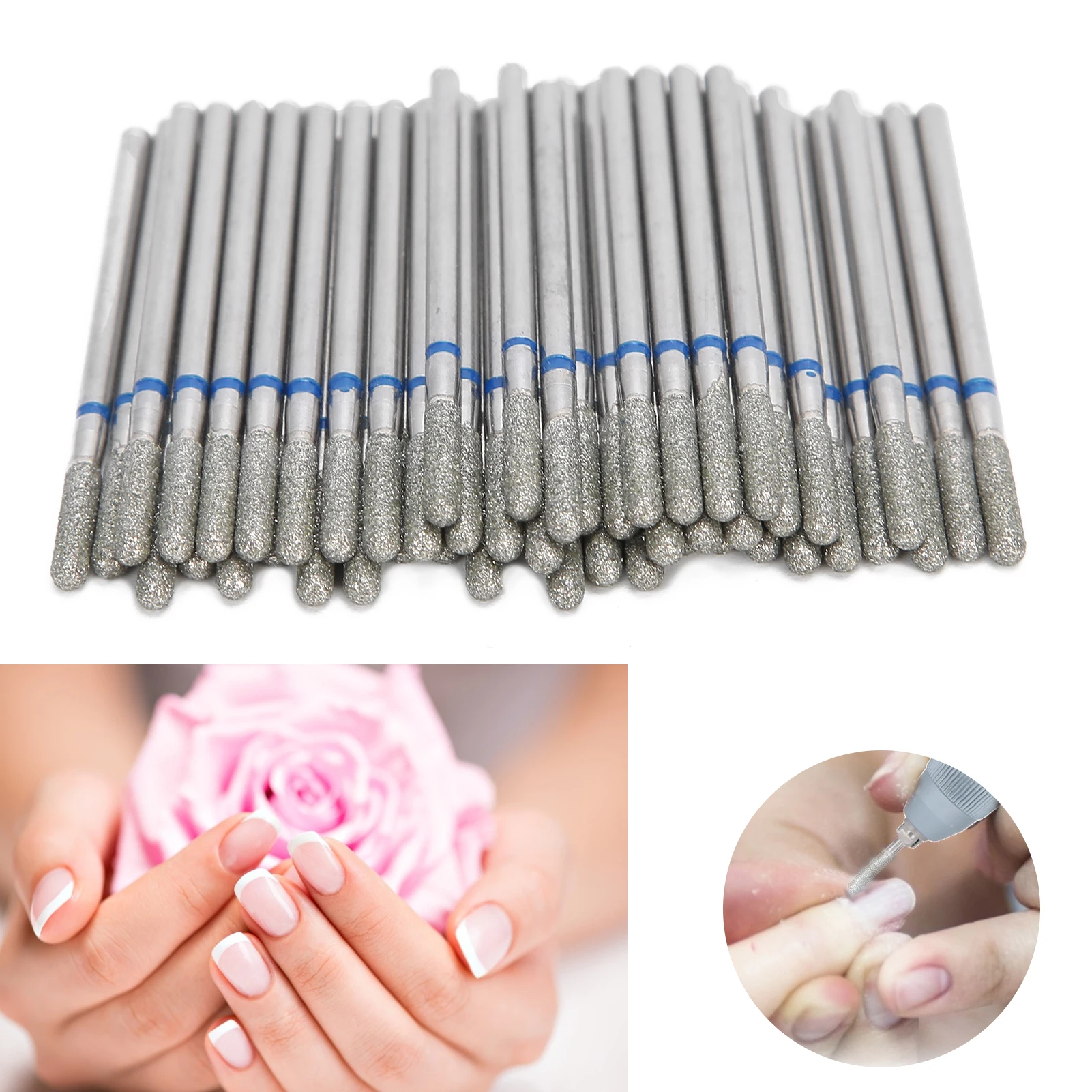 

Portable Nail Drill Bits Dead Skin Removal Nail Grinding Polishing Head Accessory (M-41.25) 50pcs Nail Polisher Accessory