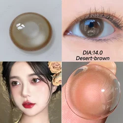OVOLOOK-2pcs/pair Natural Color Lens Beauty Contact Lenses For Eyes Soft Multicolor Lens Big Black Eyes Yearly Pupils Makeup