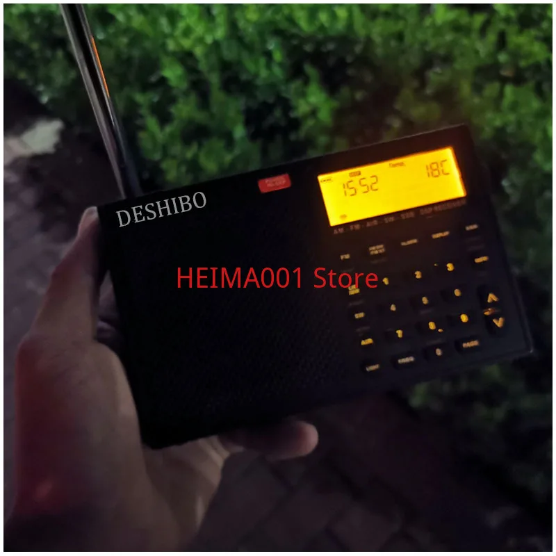 Deshibo RD1780L Button Backlit Version Full-band Aviation Single-sideband Radio Campus Broadcast VOA