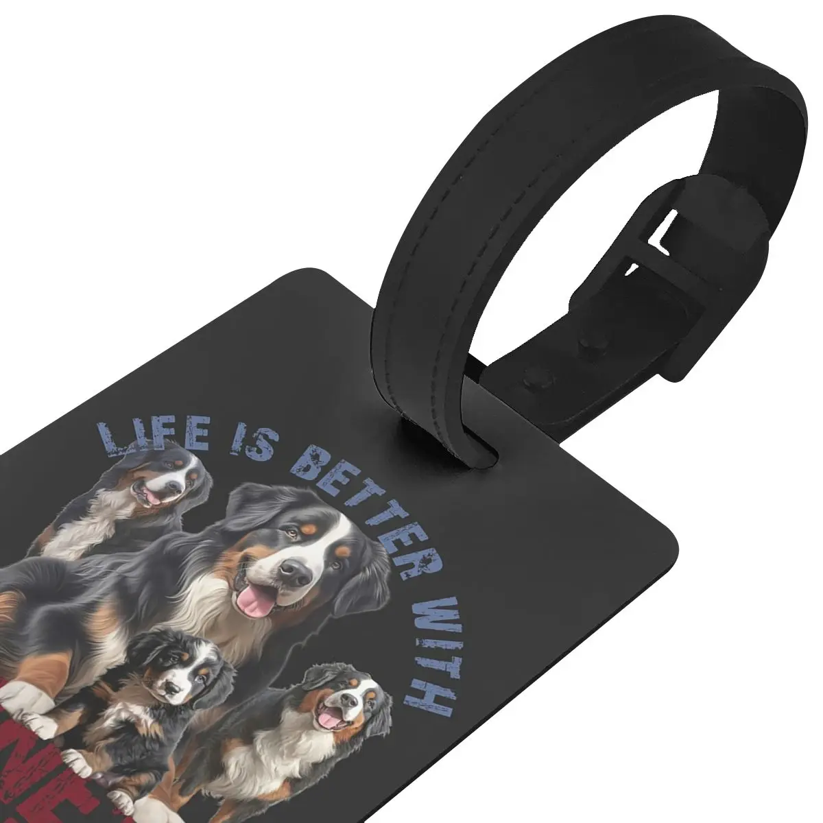 Bernese Label bagasi anjing gunung Aksesori koper Travel PVC bagasi modis Tag Boarding portabel Label pemegang nama ID