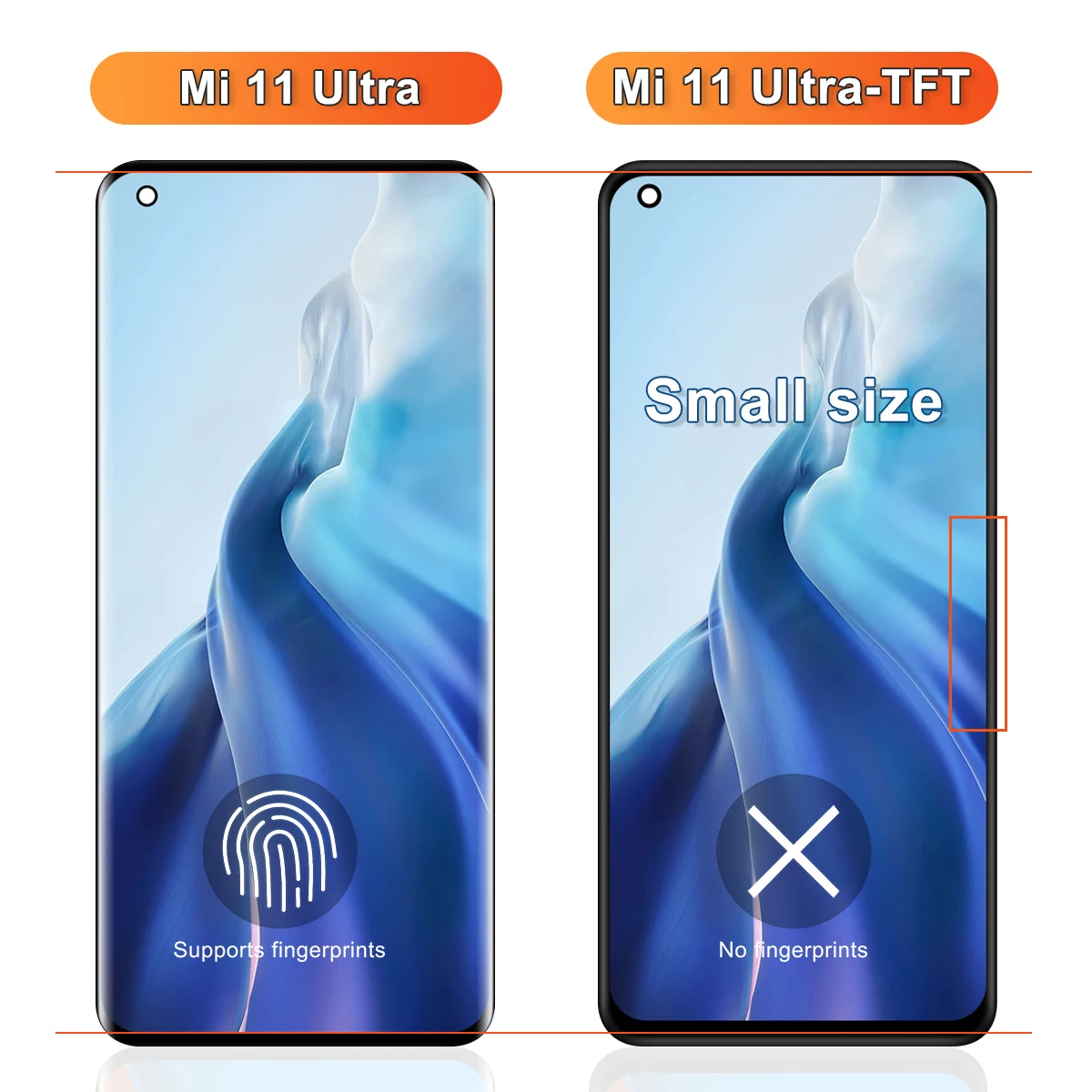For Xiaomi Mi 11 Ultra 6.81''For  Mi11 Ultra M2102K1G M2102K1C LCD Display Touch Screen Digitizer Assembly Replacement image 4