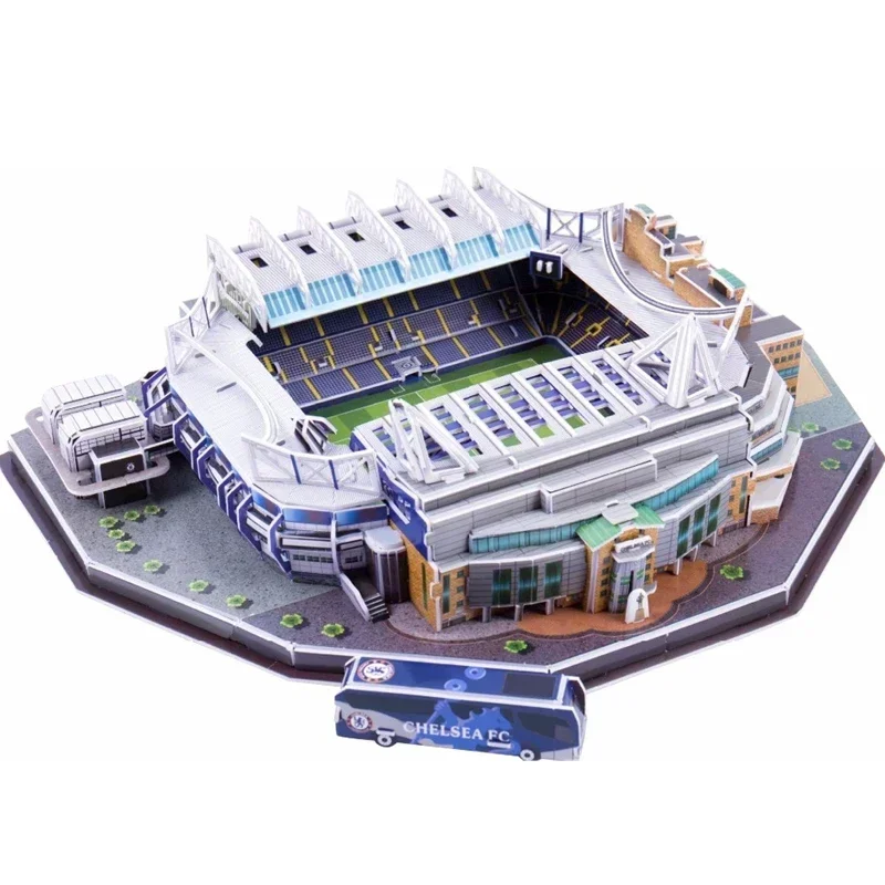 Jeu de compétition de football Stamford Bridge pour enfants, Royaume-Uni, Royaume-Uni, Royaume-Uni, Royaume-Uni, RU, jouet modèle de construction de stade, cadeau pour enfant, boîte d'origine, drôle