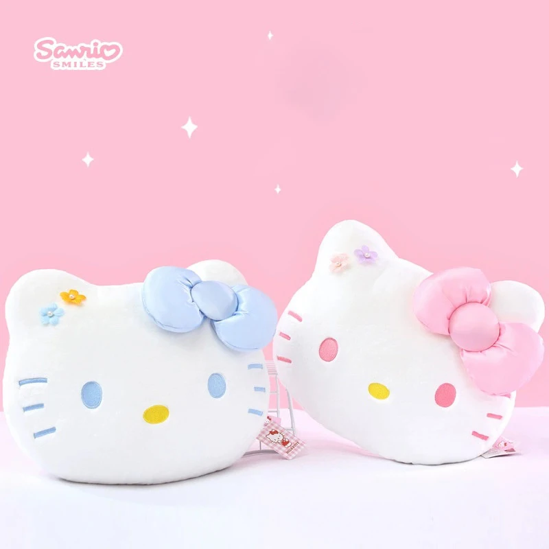 

Плюшевая кукла-подушка Hello Kitty в стиле аниме, 38 см, с наполнителем из ПП-хлопка, милая декоративная подушка для дивана, подарок для друзей