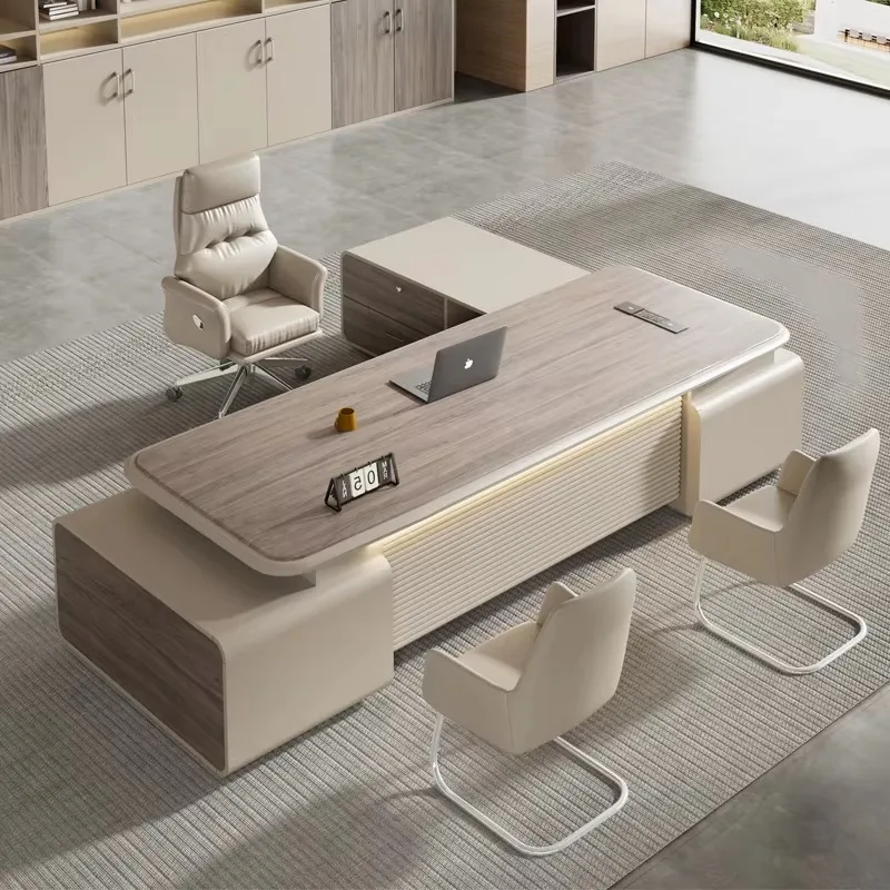 منظم مصمم مكتب تخزين مكتب أدراج تنفيذية حديثة مكتب كمبيوتر قائم دراسة أثاث خشبي Escritorio Oficina #2