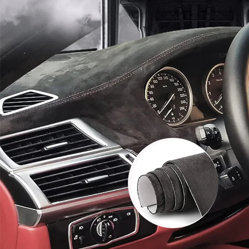 

Самоклеящаяся ткань из искусственной замши 50/100/200x150 см для обшивки салона автомобиля (столбики A, B, C), ремонта обивки и декора дома