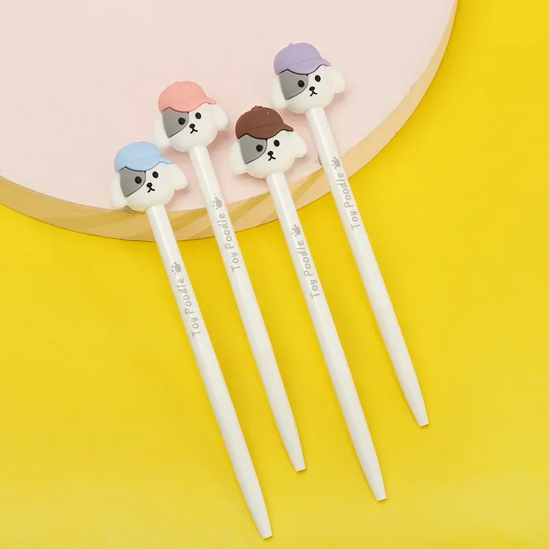 

36PCS Poodle Press Rollerball pen Cartoon Net Red ins High Color Value 0.5mm Bullet Head Stationery Pen