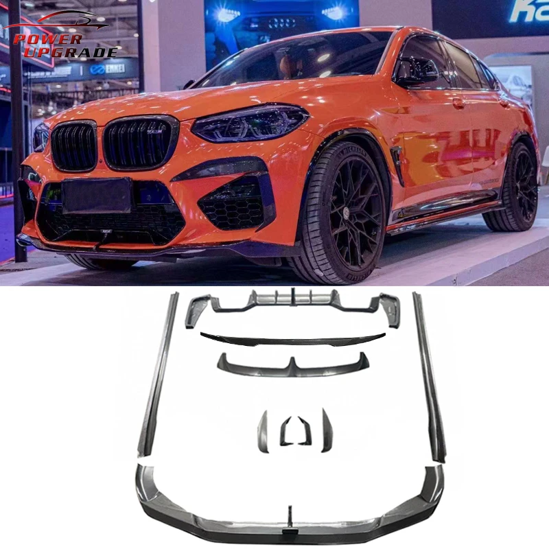 

Carbon Fiber Car Accessoris Front bumper Front Lip Rear Diffuser Spoiler Rear Trunk Wing Front Canards For BMW X4M F98 X3M F97