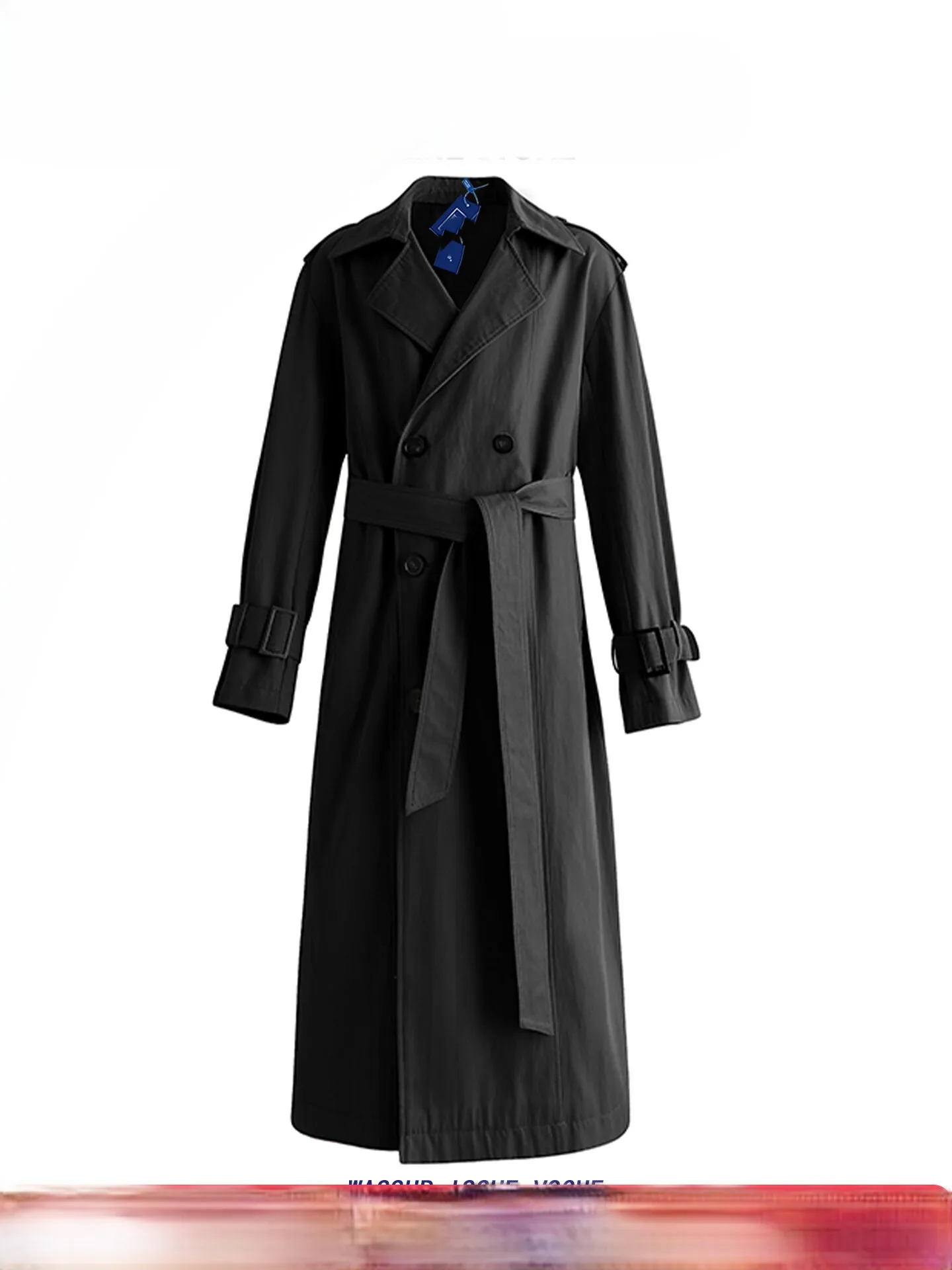 

Trench Coat Gabardine Fabric Mens Large Basic Streetwear Winter Waterproof Extended Mature Dance Chaqueta Italian Stitch Coffee