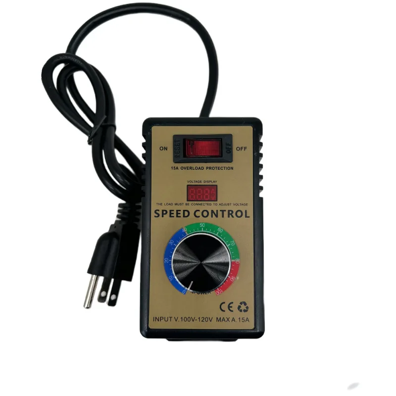Overload Protected Variable Speed Control Unit, 110V/120V US Standard Regulator for Fan, Blower, Angle Grinder and Power Drill