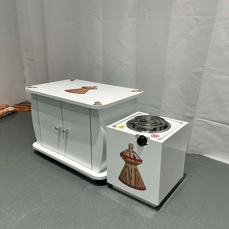 Keway Custom Coffee Table Set, Traditional Ethiopian Eritrean Style, High Gloss Painting