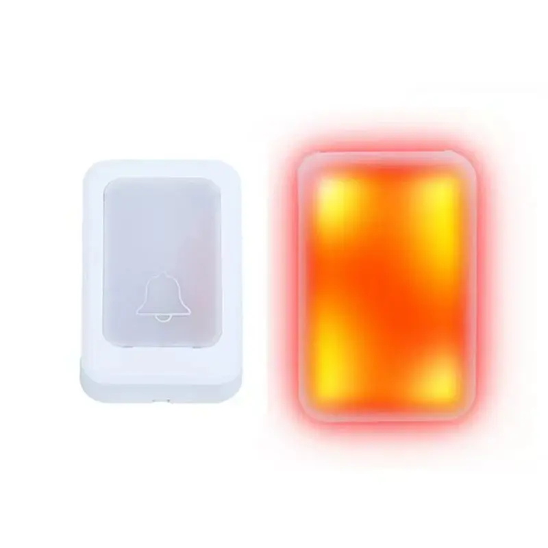 

Беспроводной дверной звонок Y19A с 12-светодиодной мигающей подсветкой, дальнобойный, для пожилых людей, слабослышащих и людей с нарушениями речи, с функцией вызова, вилка стандарта ЕС