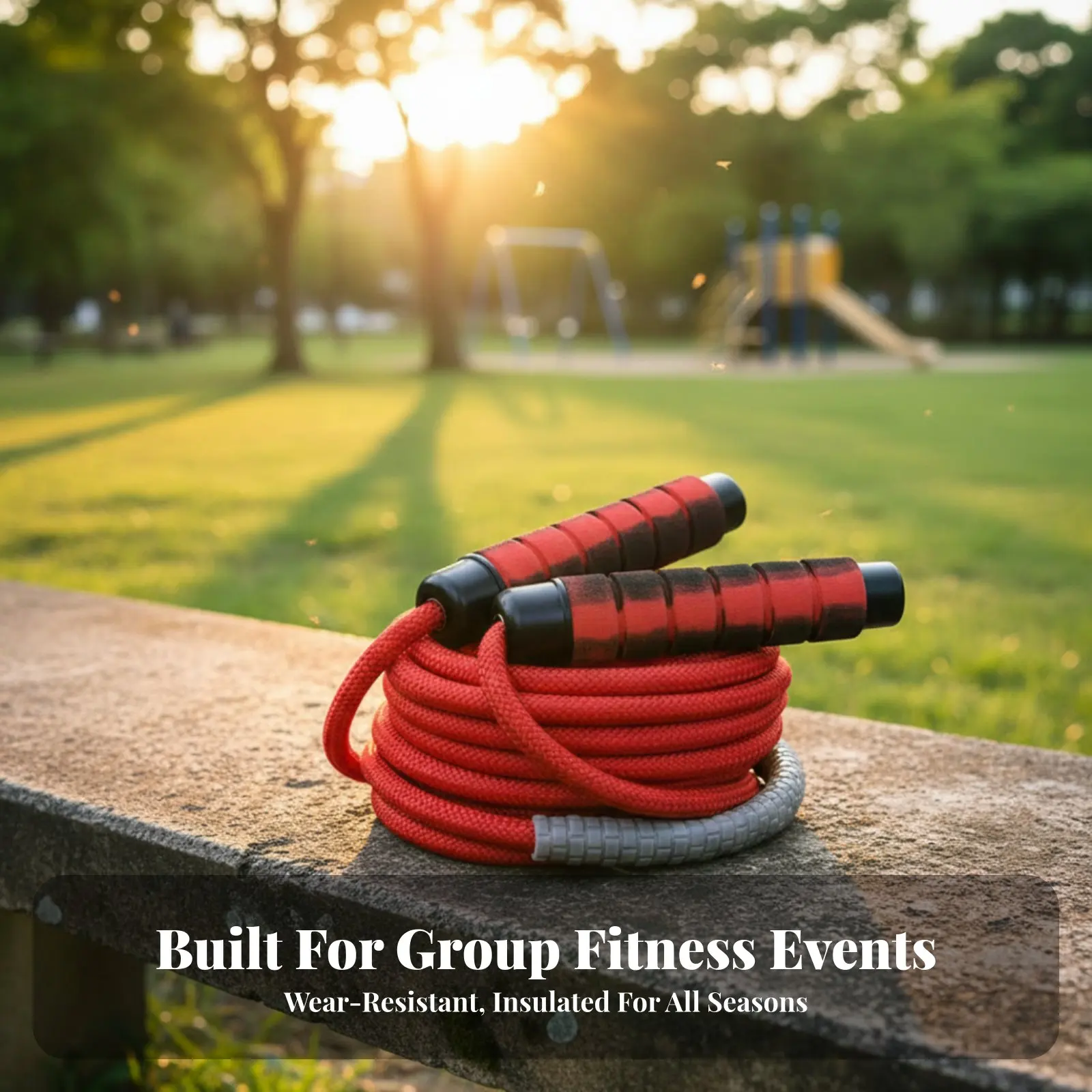 Multi-Person Bound Rope, Long Rope for Squad Activities, School Sports, Anti-Slip Handle, Random Length
