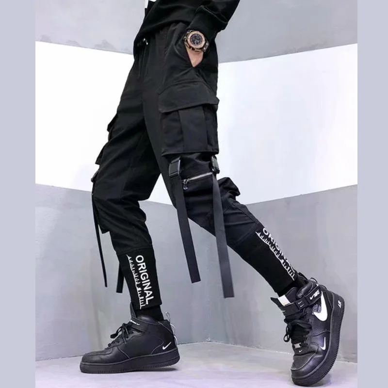 Männer Cargo Hosen Streetwear Harajuku Mode Kleidung Jogger Japanischen Koreanische Stilvolle Läuft Männliche Hosen Hip Hop Sweatpant