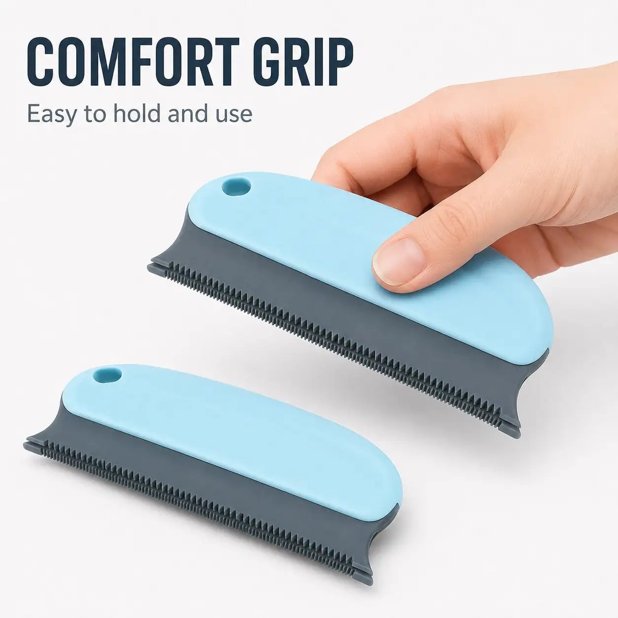 2pcs Pet Hair Remover Brush, Pet Hair Detailer With Handle, Cat And Dog Hair Lint Remover Brush For Cleaning Cars Furniture Carpet Sofa Clothes Beds Couches,Mother's Day image 3