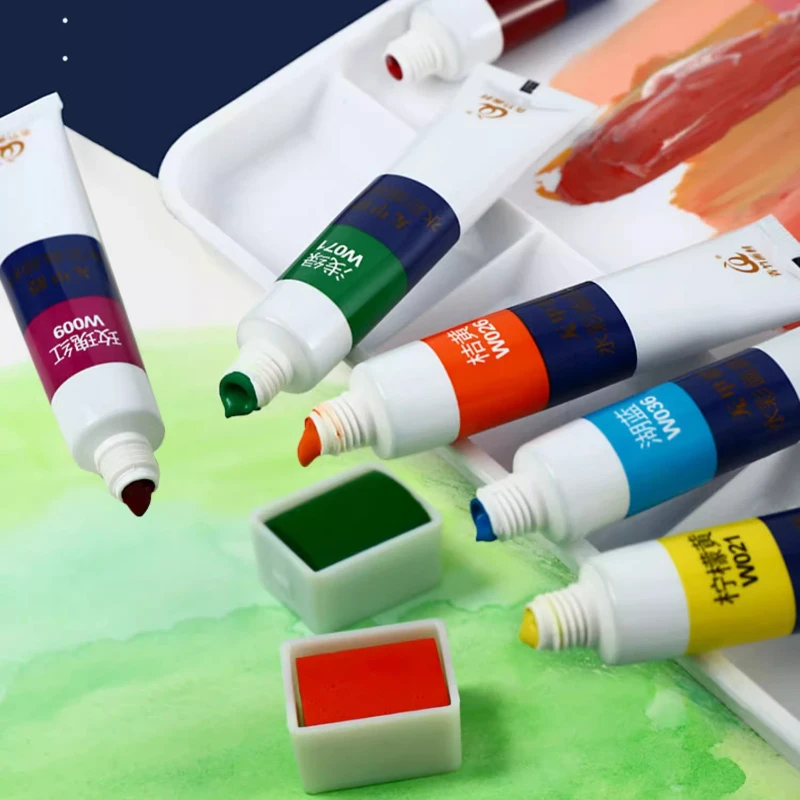 12/18/24 لون 5/12 مللي ألوان مائية صبغة الغواش ألوان زاهية قابلة للغسل لوحة جرافيتي توضيحية تصميم رسم خارجي #3