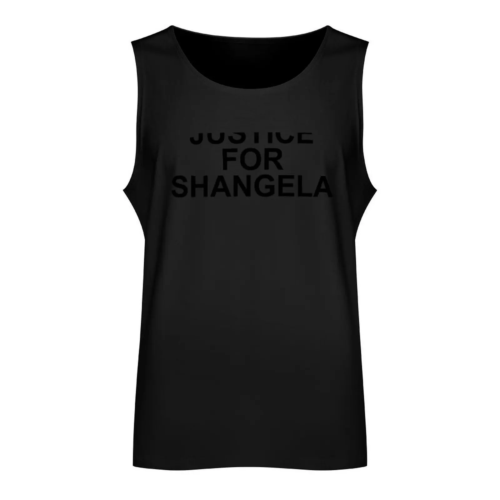 JUSTICE FOR SHANGELA - BLACK Tank Top Sportswear for men sleeveless vests Gym man gym clothes for man