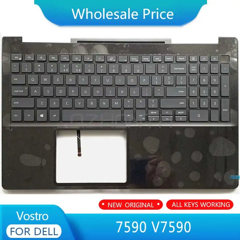 

New For Dell Vostro 7590 V7590 Laptop Palmrest Case Keyboard US English Version Upper Cover