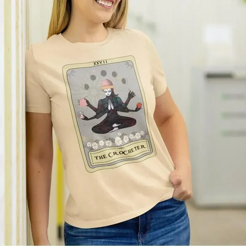 The Crocheter Goddess Tarot Card T Shirt
