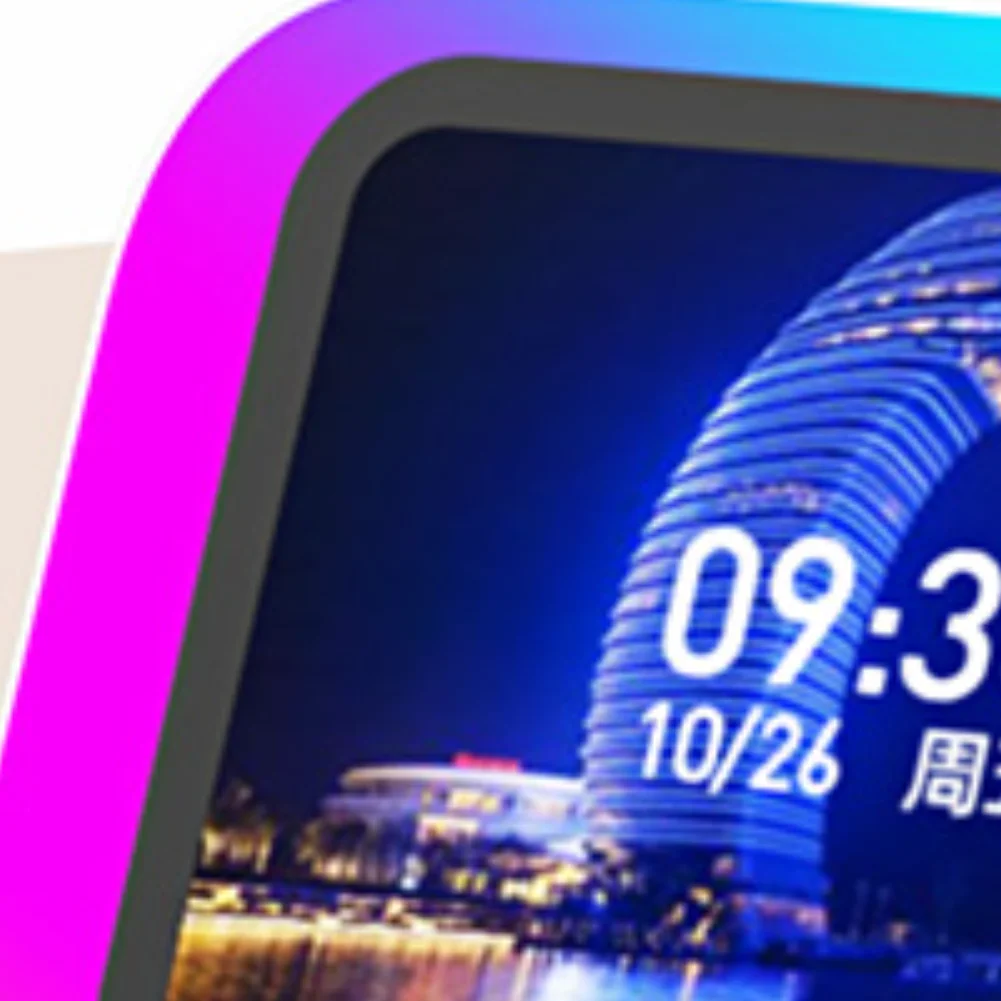 

Smart Speaker with HD Display AI Voice Assistant Bluetooth 5.4 Music Player Weather Show Hands Free Calling Custom Photo Album