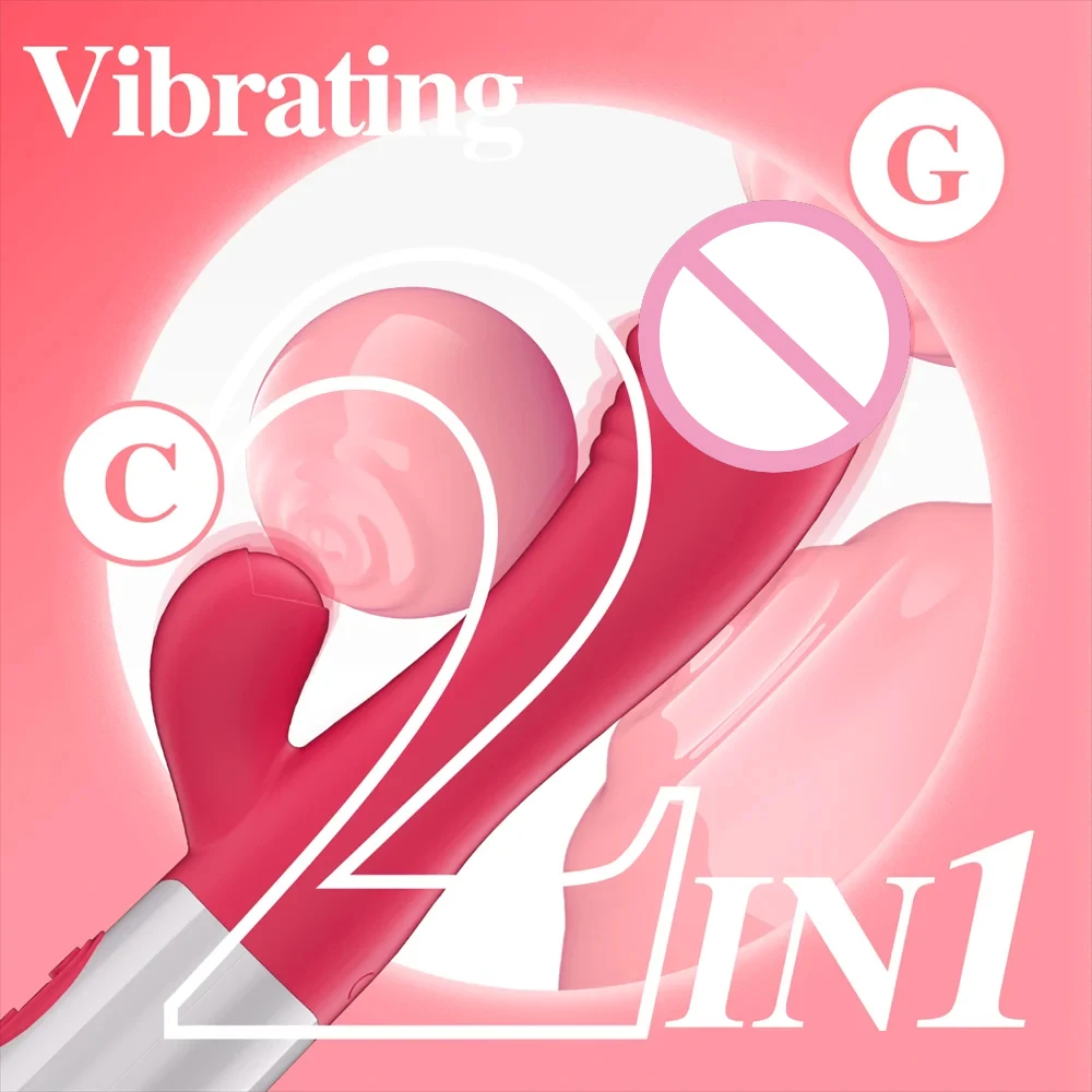 Strong G Spot Dildo Rabbit Vibrator Soft Silicone Pussy Massager Rechargeable Vagina Clitoris Stimulator Adult Sex Toy for Women