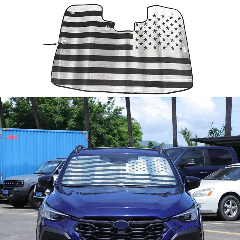 

For Subaru Crosstrek 2024+ Aluminum Foil Car Front Windshield Anti-UV Sun Shade Car Decorative Protection Accessories 1Pcs