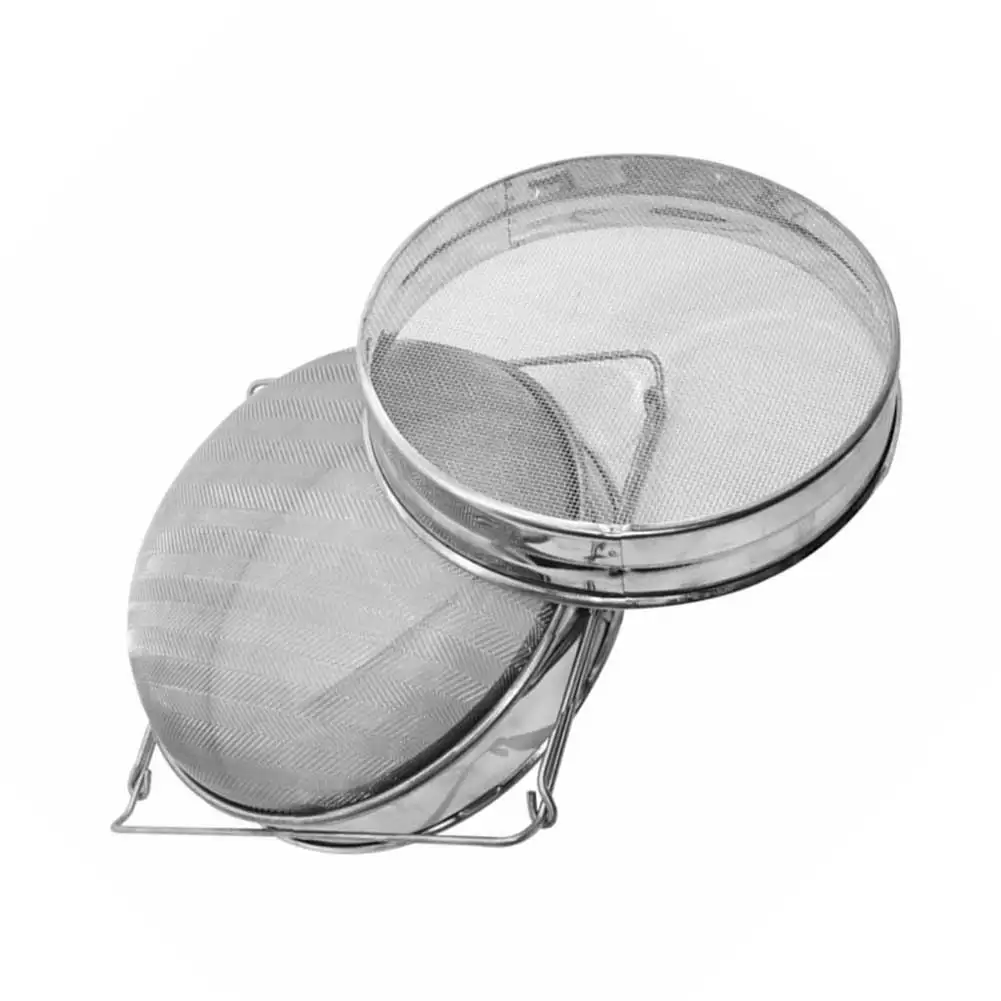 2 Layer Stainless Steel Honey Filter Screen for Honey Extraction Yogurt Straining Soybean Milk Fruit Juice and Cold Brew