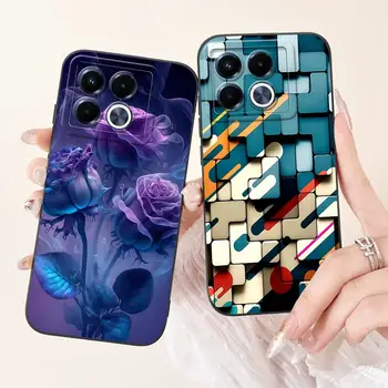 Silikonové pouzdro pro Infinix X6852 pro Infinix Note 40 5G, luxusní módní květiny, kawaii, roztomilá kočka, nárazuvzdorné pouzdro na telefon 10 nejlepší prodej Příslušenství k telefonům Infinix - №6