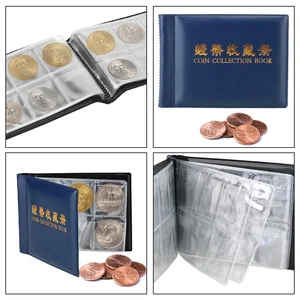 Poches HWZXYXGS 120/60 Poches Collection de pièces en cuir artificiel PU Album Organisateur de collecte d’argent Sacs de rangement Films PVC 12 meilleurs albums vendus pour les billets de banque - No 1
