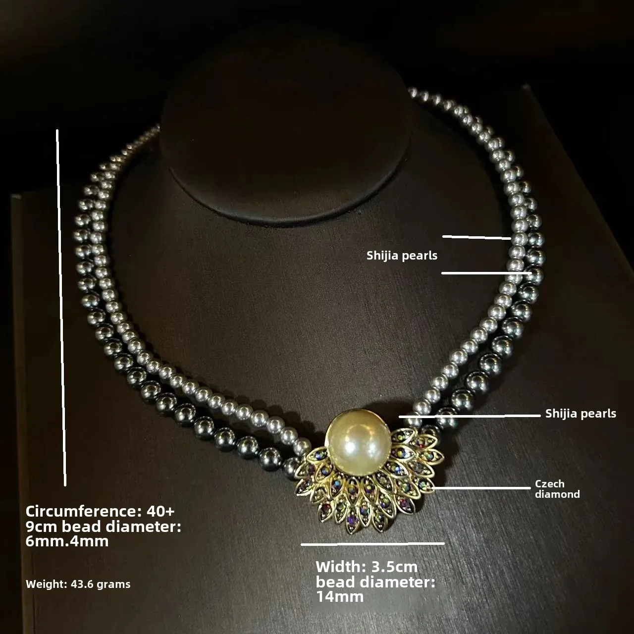 طقم قلادة وأقراط على الطراز الفرنسي العتيق للسيدات من تشينغداو في منتصف العمر قلادة عباد الشمس العصرية للركاب