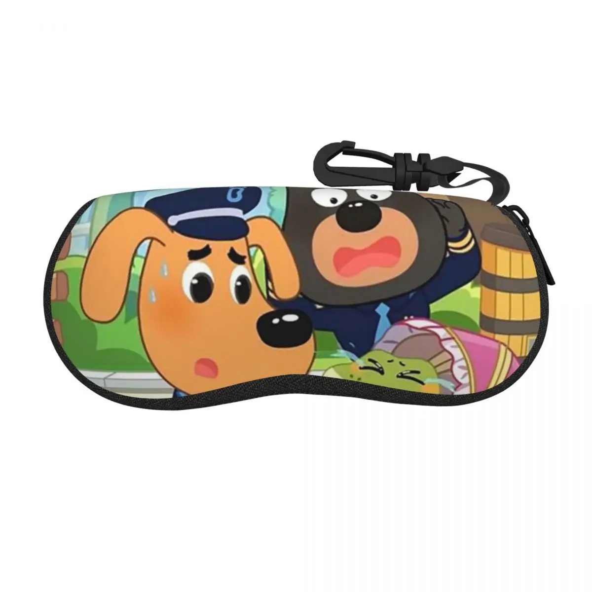 

Sheriff Labrador Shell Glasses Case Protective Sunglasses Box Women Men Soft Eyeglasses Bag Pouch