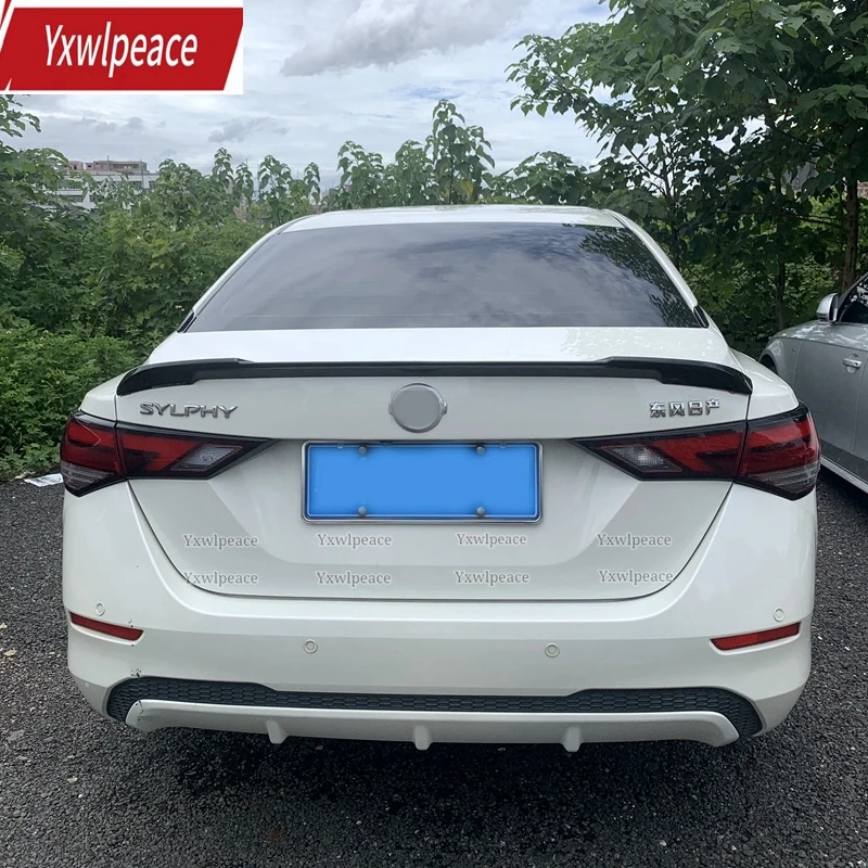 

For Nissan Sentra SYLPHY Spoiler 2019-2021 High Quality ABS Unpainted Color Trunk Lip Wing Rear Trunk Spoiler Car Accessories