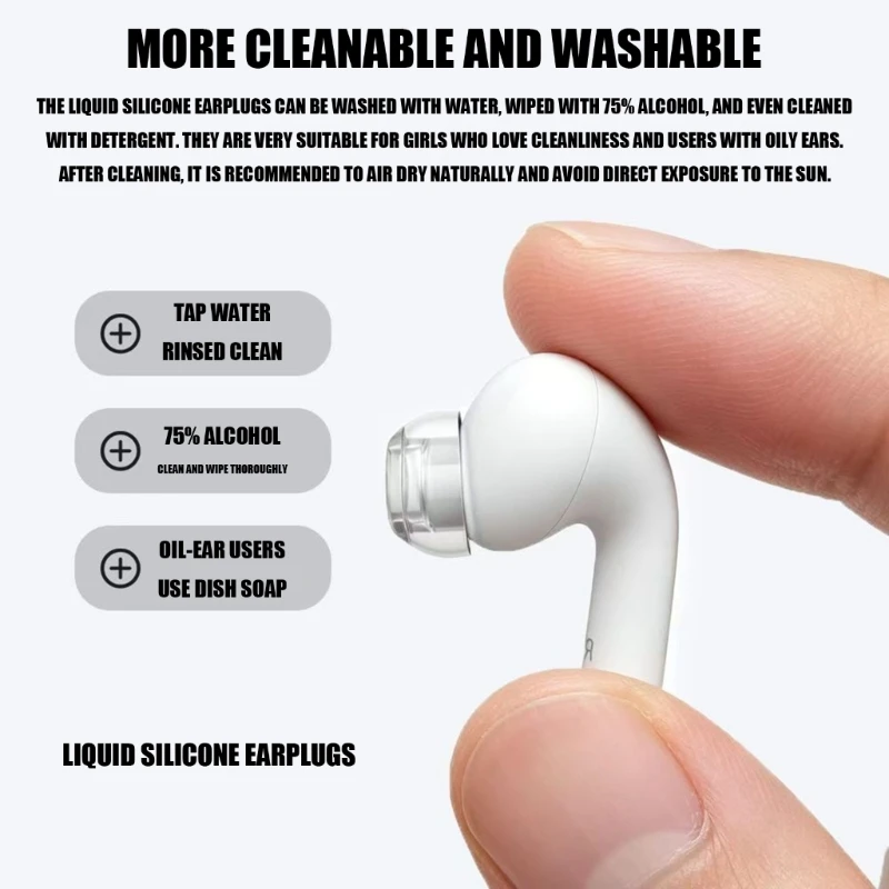 Soft Liquid Silicone Ear Tips Covers For Pods Pro3 XXS To L Size Lightweight Breathable and Comfortable 896C