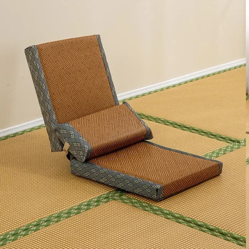 Japanese Style Room Tatami Seats No Legs with Backrest Class Foldable Floor Chair Small Single Sofa Chair Living Room Furniture
