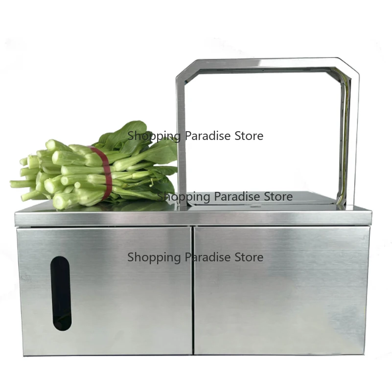 

Rose Flower Bundling Machine With Tape 12mm Multifunctional Fruit Paper Bouquet Vegetables Bale Banding Machine
