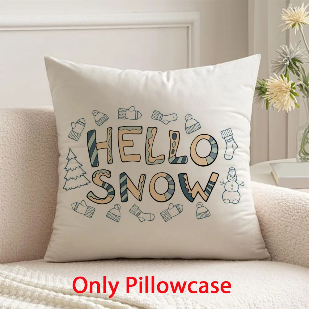 

Christmas Pillow cover winter Merry Christmas decorative 45x45 cushions cover for New Year home decor pillow case