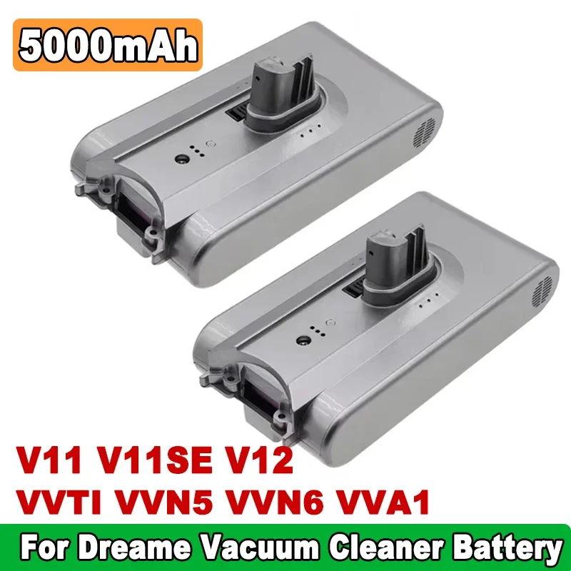 5000mAh Original Handheld Vacuum Cleaner Battery Pack Replacement for Dreame V11 V11SE V12 VVT1 VVN5 VVN6 VVA1 V12Pro 25.2V