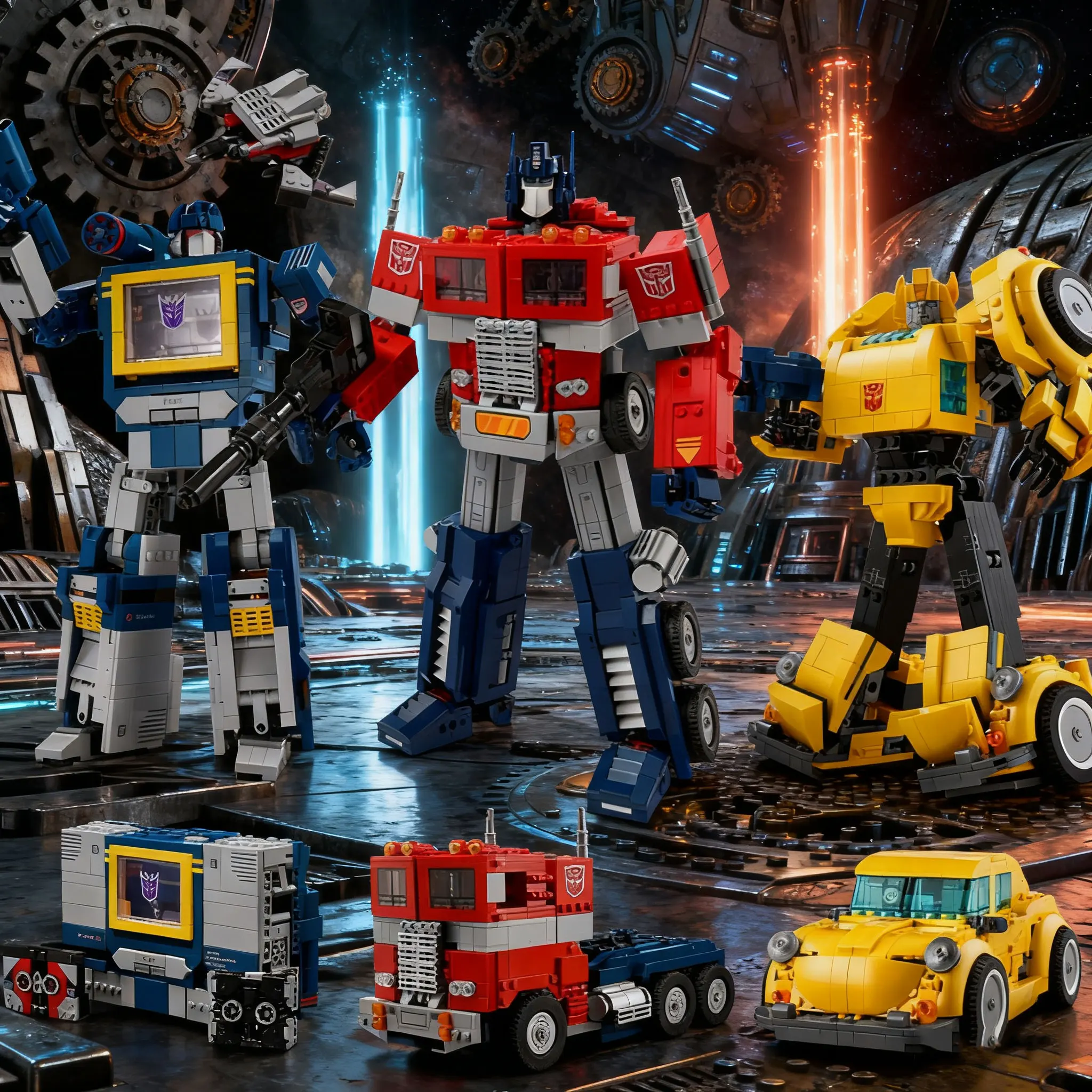 

Трансформация Оптимус, грузовик Soundwave, автомобиль, строительные блоки, сборка кирпичей, игрушка в подарок для детей и взрослых