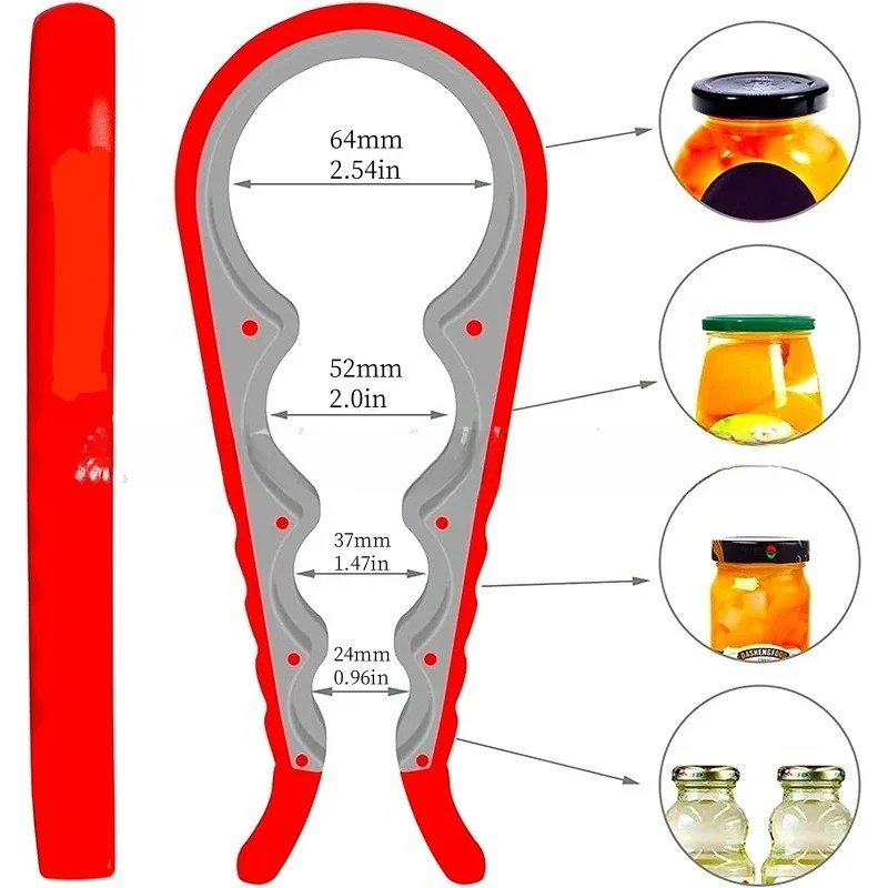 فتاحة علب متعددة الوظائف أربعة في واحد فتاحة زجاجات المشروبات غطاء الإعصار أربعة مواضع يمكن فتاحة غطاء مضاد للانزلاق الإعصار #2