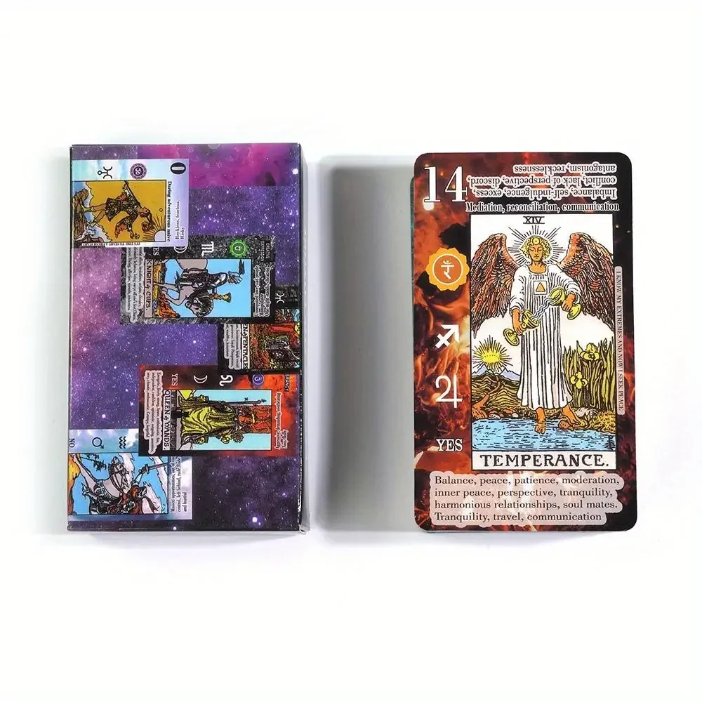 Carte dei tarocchi di apprendimento Esplora il futuro Carte dei tarocchi Gioco da tavolo per feste Gioco di predizione della fortuna delle carte del destino