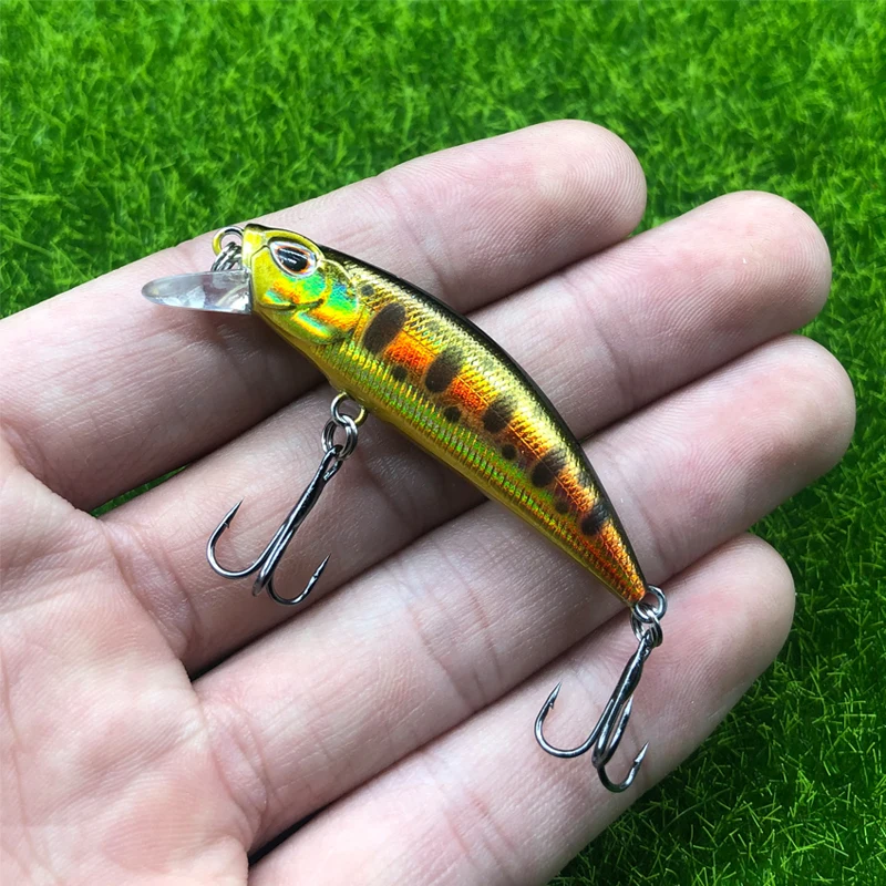 Mini Sinking Minnow Wobblers Fishing Lures 5.5cm 5g Trout Artificial Plastic Hard Bait Jerkbait Crankbait Bass Fishing Tackle