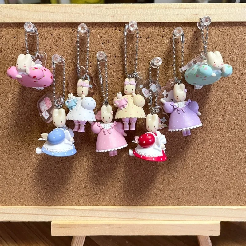Sanrio Series Anime Rabbit Bunny Blind Box Toy Marron Cream Keychain Charms Collectible Accessories for Friends Birthday Gifts