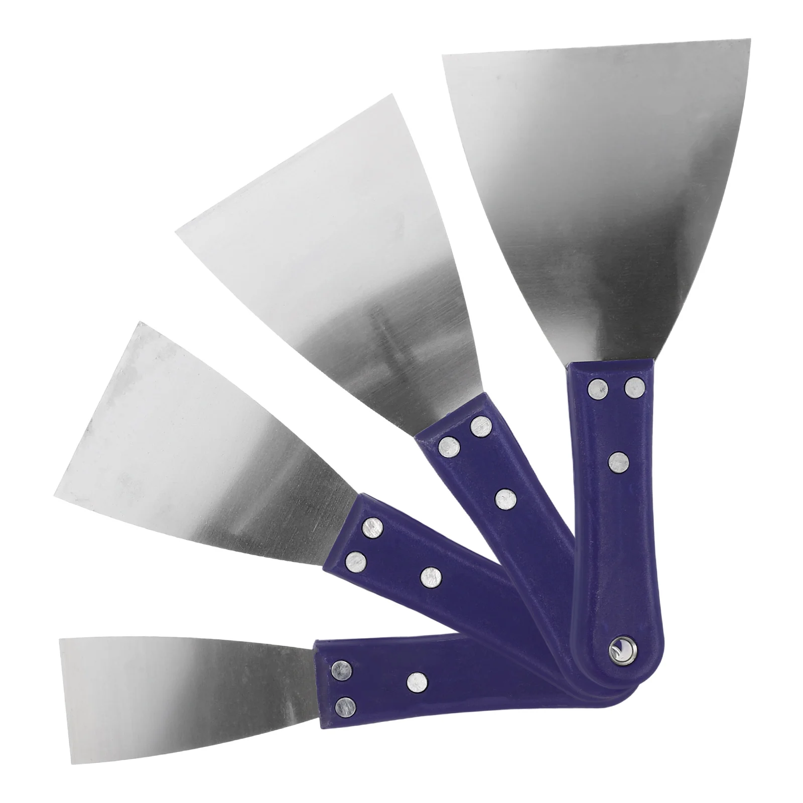 

4pcs Stainless Steel Scraper Cleaning Tool Putty Spatula Wall Repair Drywall Wallpaper Stain Removal Durable Floor Scraper Metal