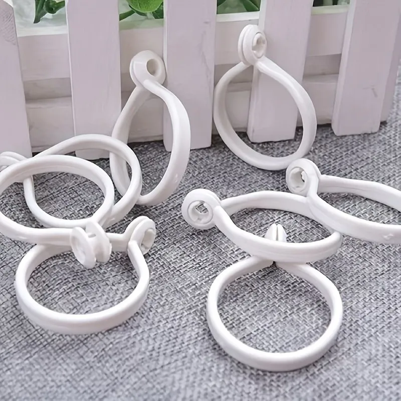 6 pcs 35mm No-Rod Removal Curtain Clips, No Rod Removal Needed, Living Room Drapery Easy Curtain Changing, White