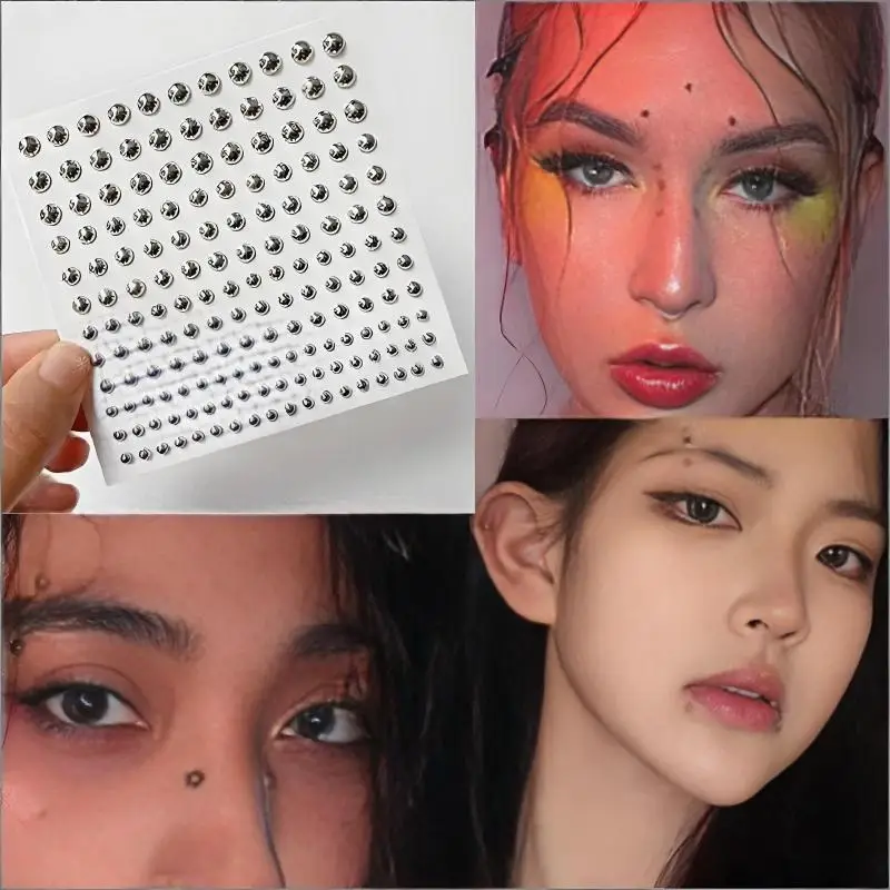2Pcs Waterproof Reusable Fake Lip Nail Eyebrow Non Piercing Lip Nails Sticker Selfadhesive Nose Ring Body Belly Button Jewelry - view 4