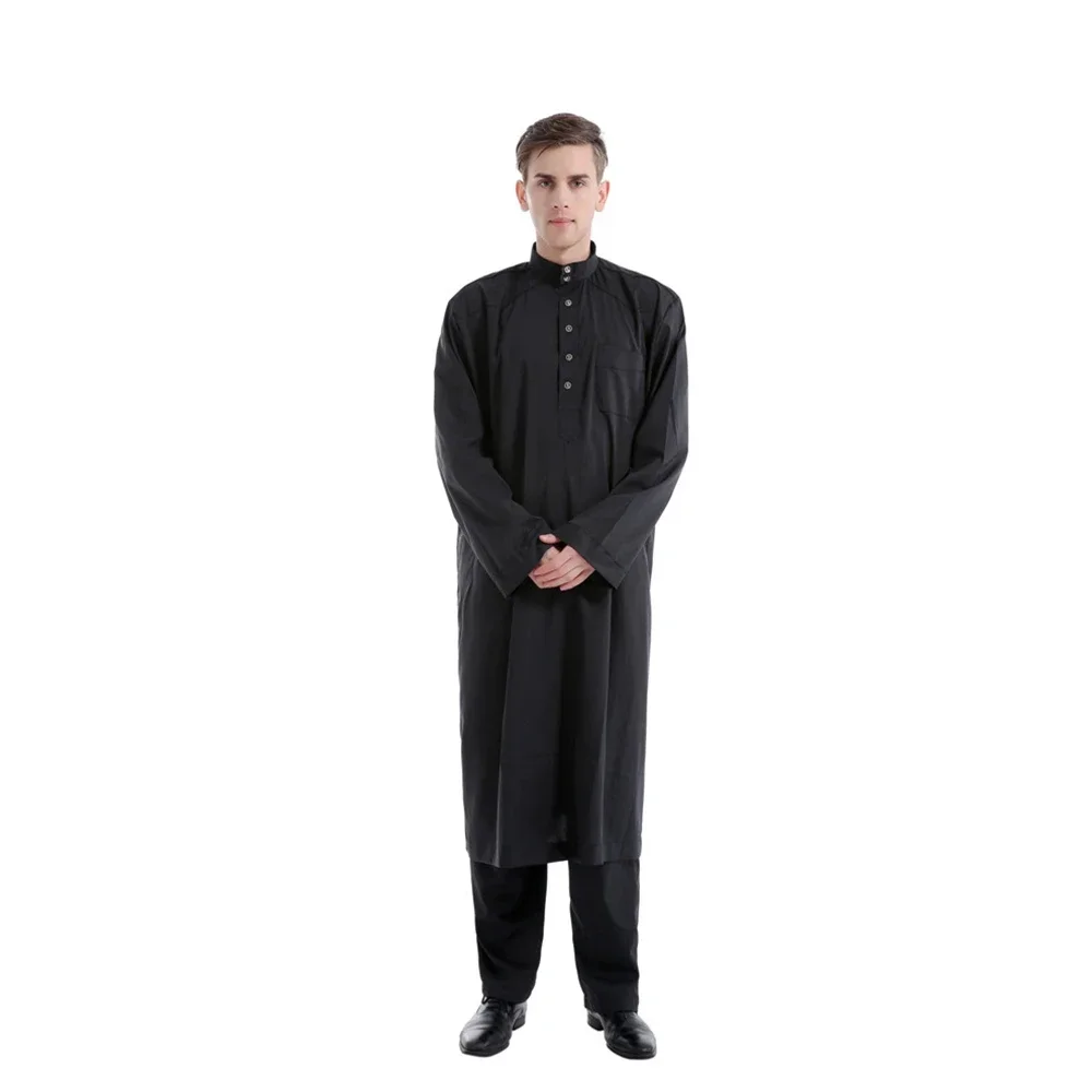 Traditional Islamic Clothing Dubai Saudi Eid Jubba Abaya Thobe Arabic Muslim Sets Turkey Robe Men Dresses Caftan Ramadan Kaftan