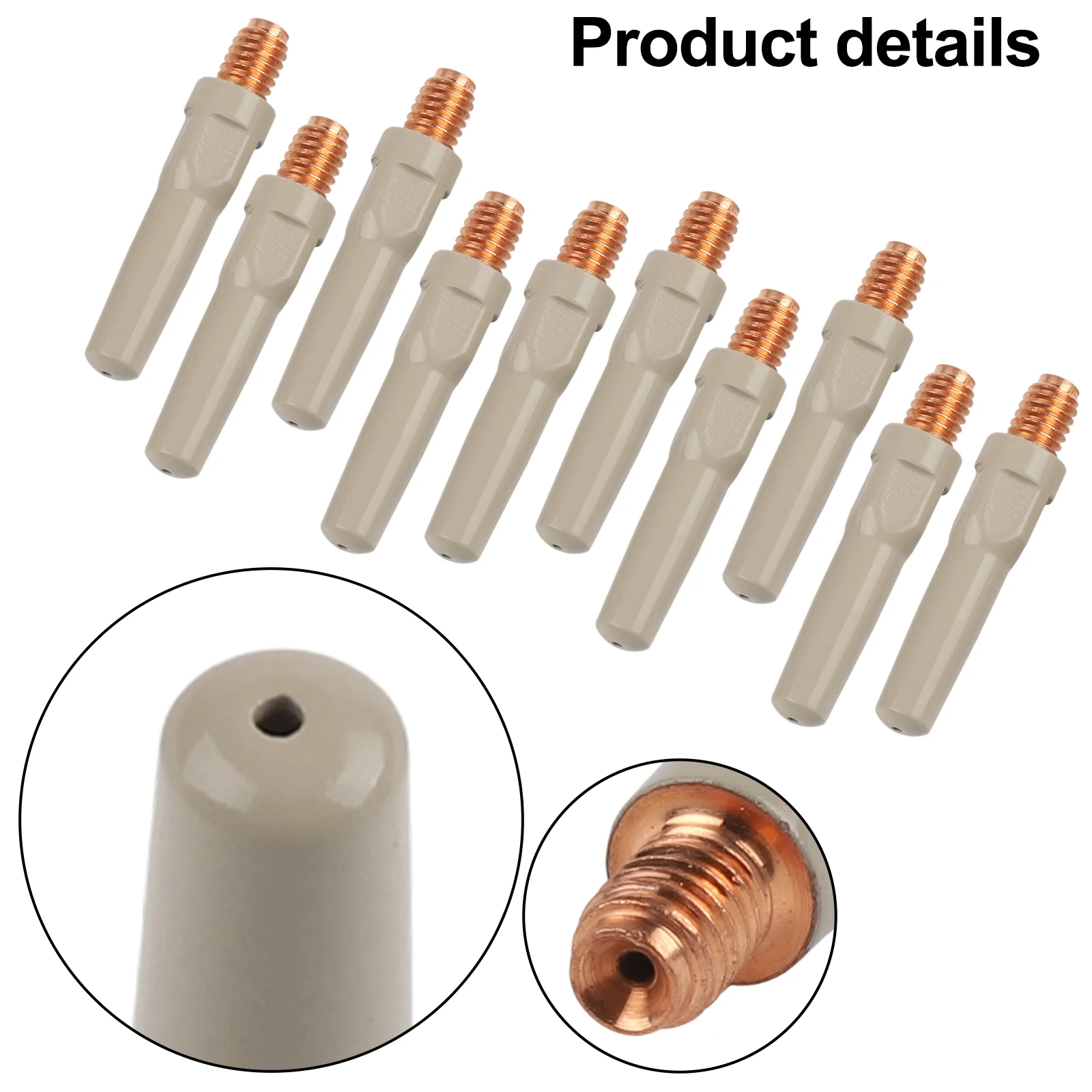 

10 шт., сварочные насадки с антипригарным покрытием для 15AK, аксессуар для сварочной горелки MIG для легкого удаления шлака, выравнивание отверстий